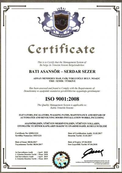 ISO 9001 Belgesi