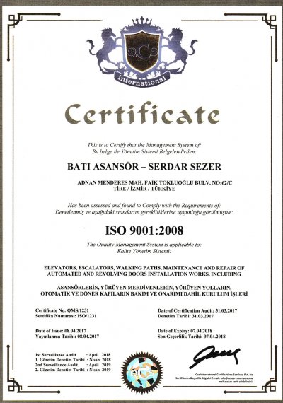 ISO 9001 Belgesi